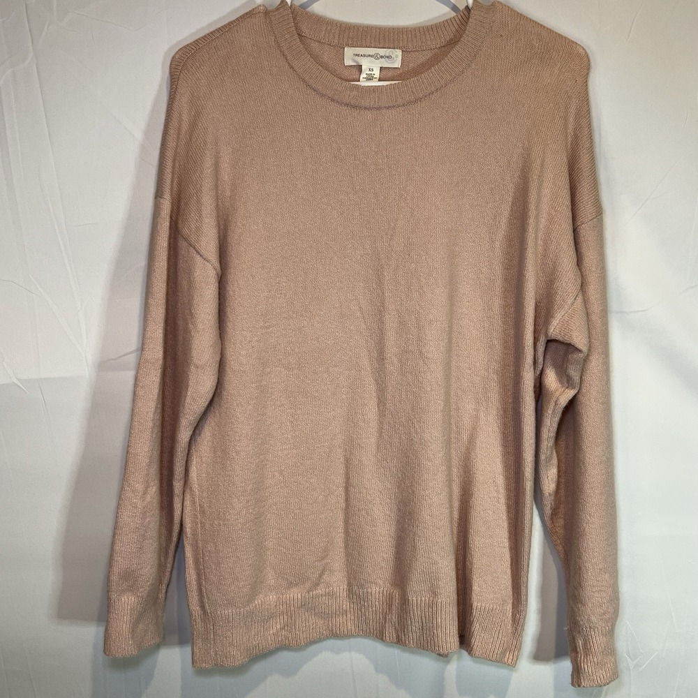Treasure And Bond Nordstrom Soft Pink‎ Pullover Sweater Warm Nice Preppy